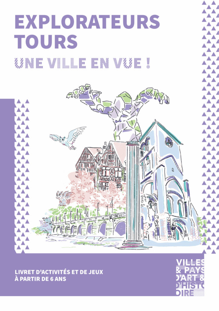 llustration d’un monument tourangeau pour un livret enfant, style clair et accessible.