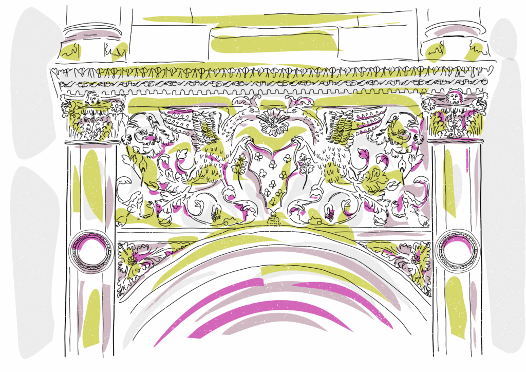 Illustration d'architecture pour un projet de patrimoine et de tourisme de la ville de Tours