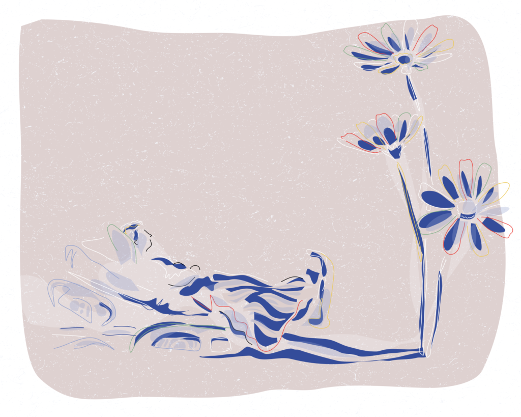 Homme malade en rééducation dans un article de magazine