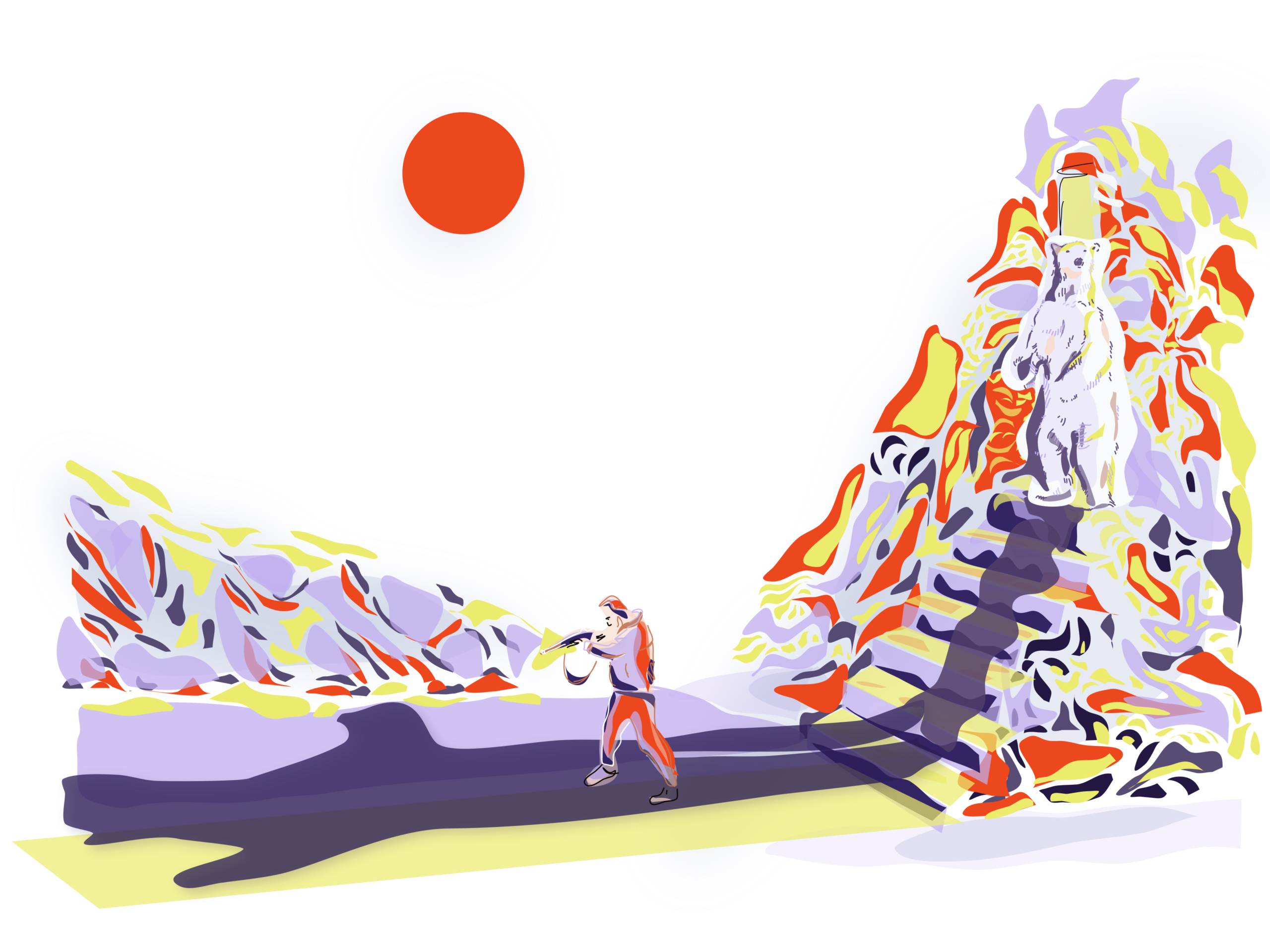 Illustration écologique pour un magazine sur le développement durable